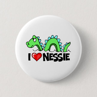 Badge Rond 5 Cm J'aime le Nessie