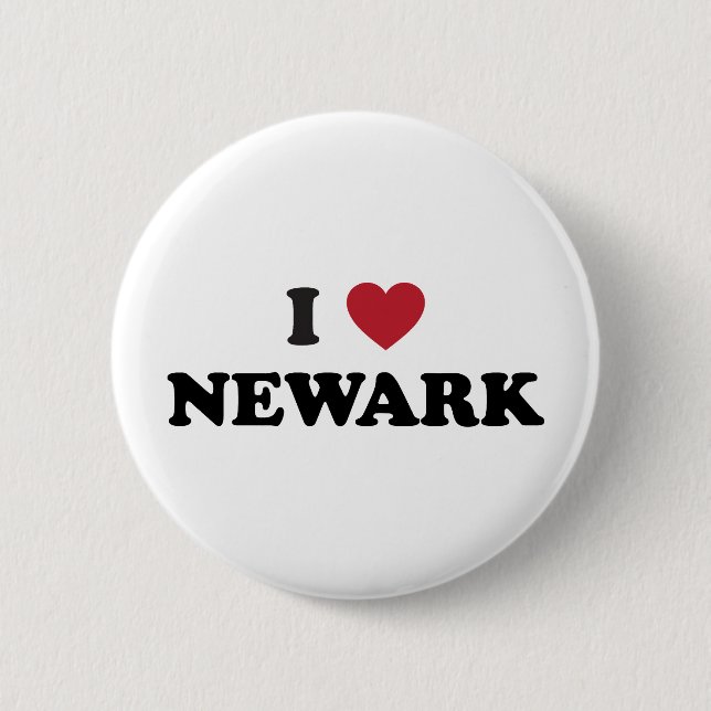 Badge Rond 5 Cm J'aime le New Jersey de Newark (Devant)