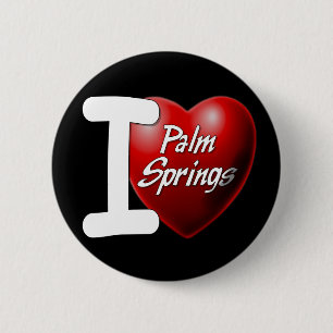 Badge Rond 5 Cm J'aime le Palm Springs