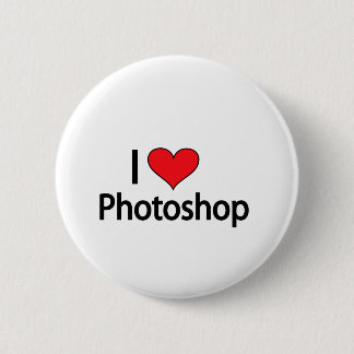 Badge Rond 5 Cm J'aime le photoshop