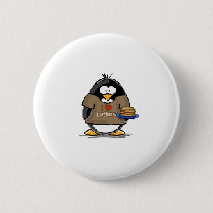 Badge Rond 5 Cm J'aime le pingouin de Latkes
