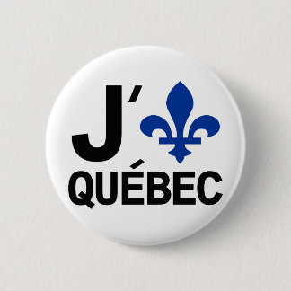 Badge Rond 5 Cm J'aime le Québec
