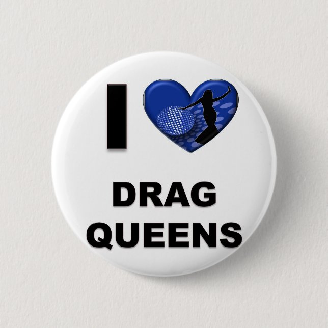 Badge Rond 5 Cm J'aime le Queens d'entrave (Devant)