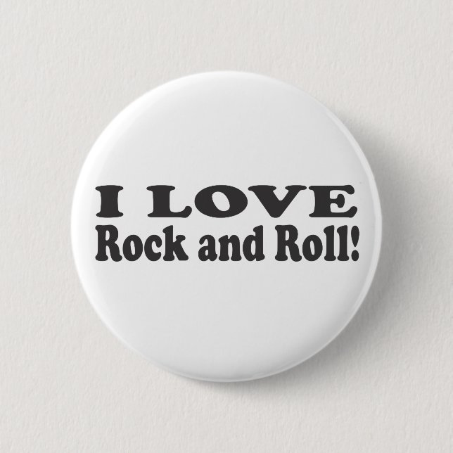 Badge Rond 5 Cm J'aime le rock ! (Devant)