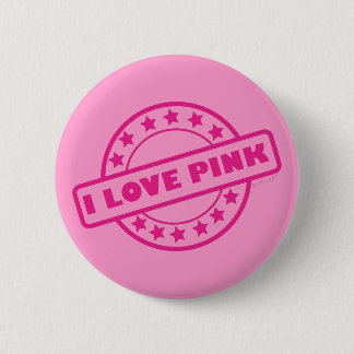 Badge Rond 5 Cm J'aime le rose