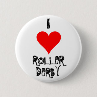 BADGE ROND 5 CM J'AIME LE ROULEAU DERBY