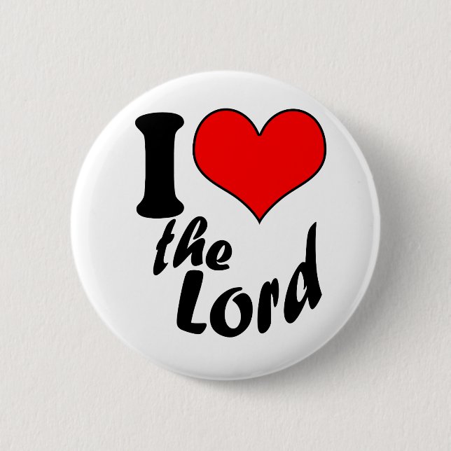 Badge Rond 5 Cm J'aime le seigneur (Devant)