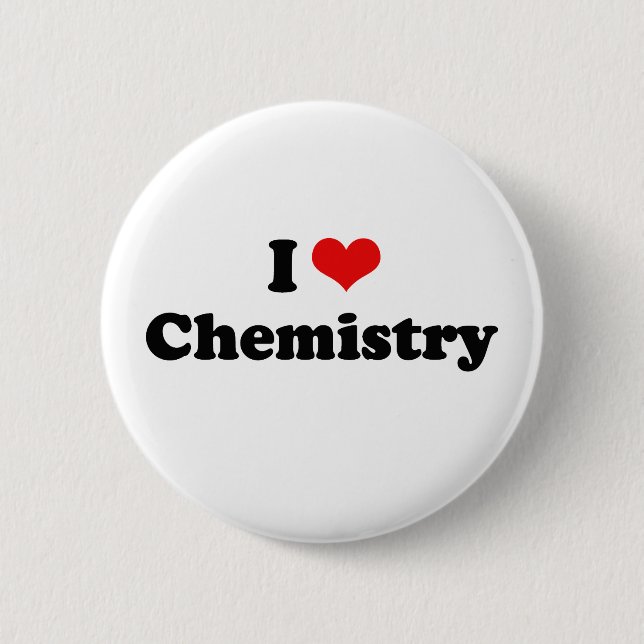 Badge Rond 5 Cm J'aime le T-shirt de chimie (Devant)