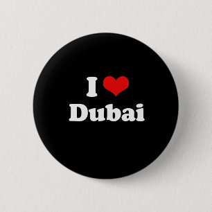 Badge Rond 5 Cm J'aime le T-shirt de Dubaï
