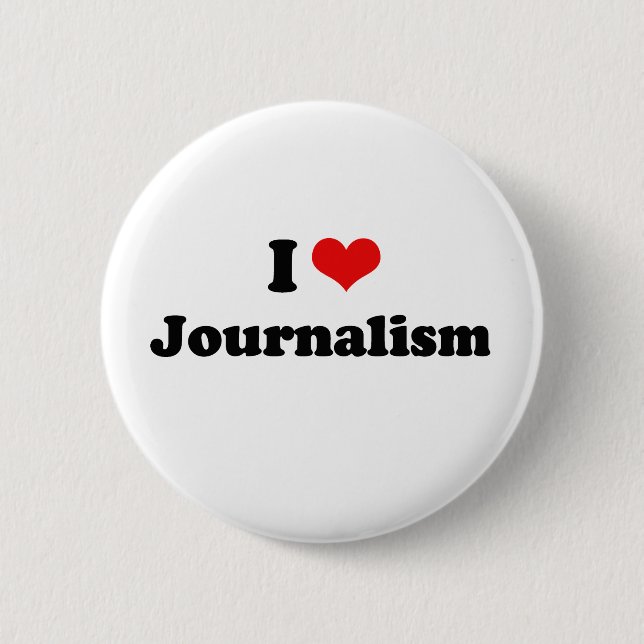 Badge Rond 5 Cm J'aime le T-shirt de journalisme (Devant)