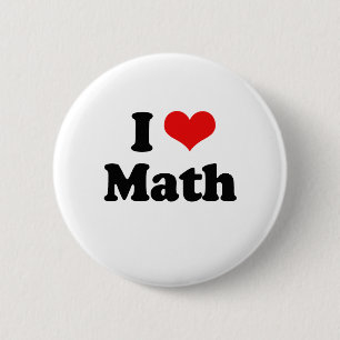 Badge Rond 5 Cm J'aime le T-shirt de maths