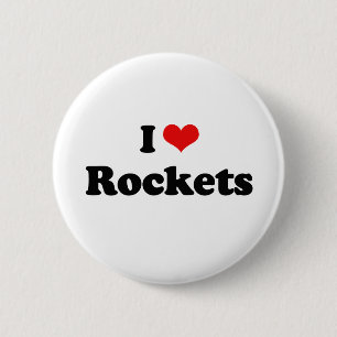 Badge Rond 5 Cm J'aime le T-shirt de Rocket