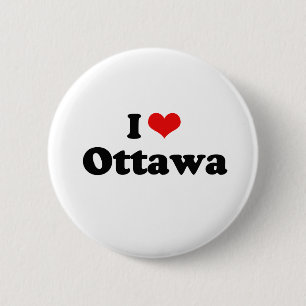 Badge Rond 5 Cm J'aime le T-shirt d'Ottawa