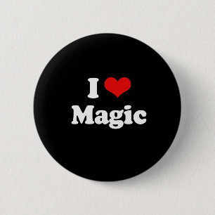 Badge Rond 5 Cm J'aime le T-shirt magique