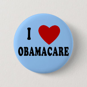 Badge Rond 5 Cm J'AIME le T-shirts d'OBAMACARE, sweat - shirts à