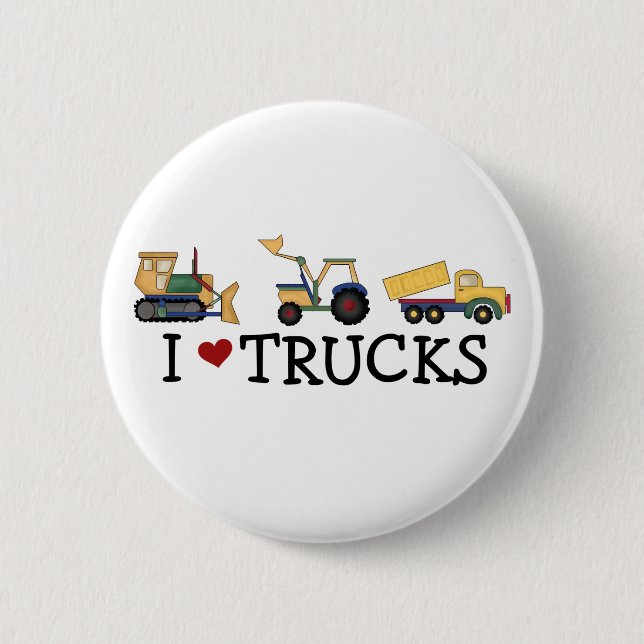 Badge Rond 5 Cm J'aime le T-shirts et les cadeaux de camions (Devant)