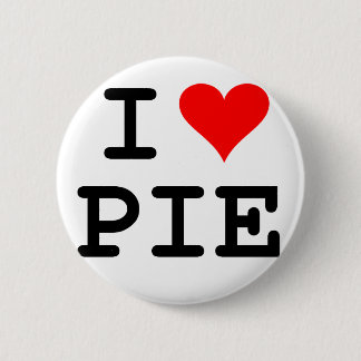 Badge Rond 5 Cm J'aime le tarte (le lettrage noir)