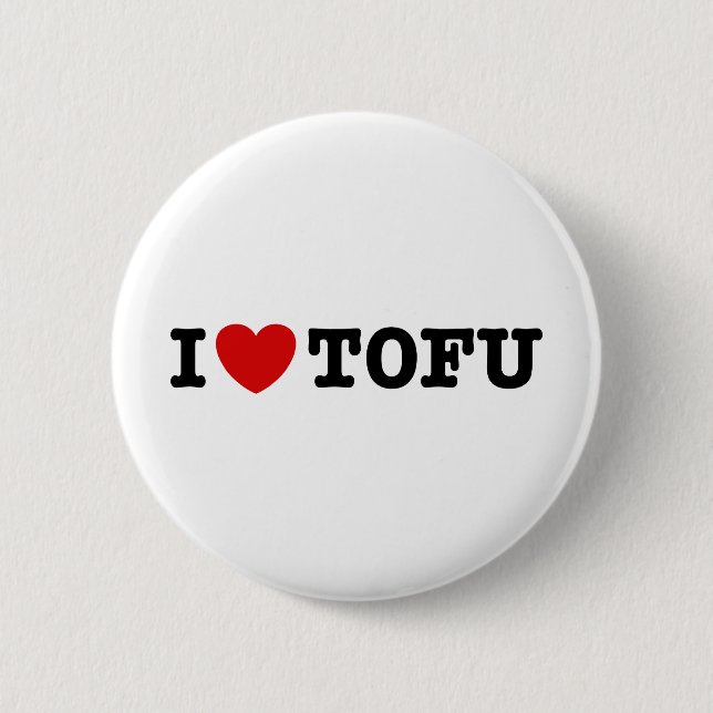 Badge Rond 5 Cm J'aime le tofu (Devant)