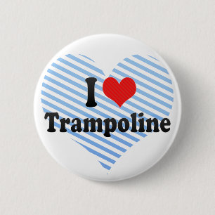 Badge Rond 5 Cm J'aime le trempoline