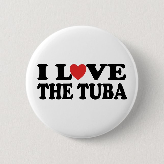 Badge Rond 5 Cm J'aime le tuba (Devant)