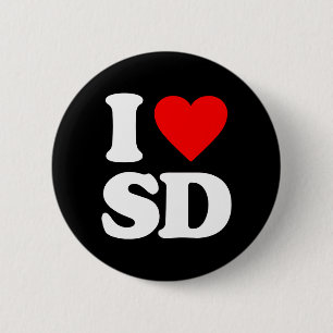 BADGE ROND 5 CM J'AIME L'ÉCART-TYPE
