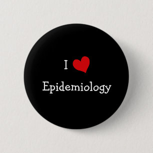 Badge Rond 5 Cm J'aime l'épidémiologie