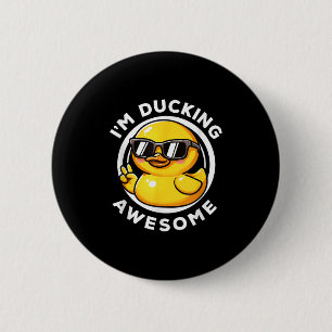 Badge Rond 5 Cm J'Aime Les Amateurs De Canards Drôle En Caoutchouc