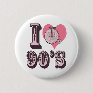 Badge Rond 5 Cm J'aime les années 1890