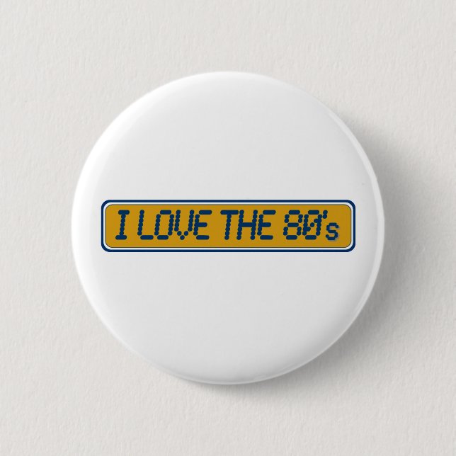 Badge Rond 5 Cm J'aime les années 80 (Devant)