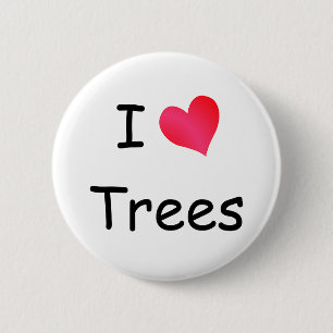 Badge Rond 5 Cm J'aime les arbres