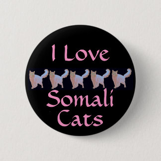 Badge Rond 5 Cm J'aime les chats somaliens