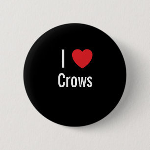 Badge Rond 5 Cm J'aime les corbeaux