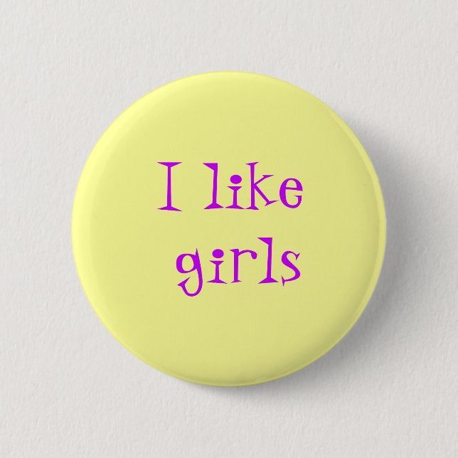 Badge Rond 5 Cm J'aime les filles (Devant)
