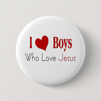 Badge Rond 5 Cm J'aime les garçons