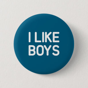 Badge Rond 5 Cm J'aime les garçons blagues drôles sarcastiques