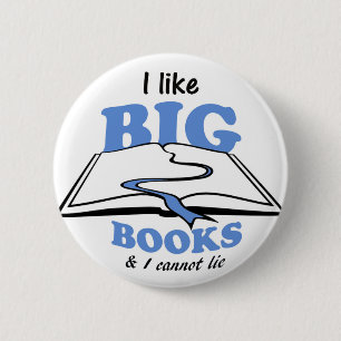 Badge Rond 5 Cm J'aime les grands livres