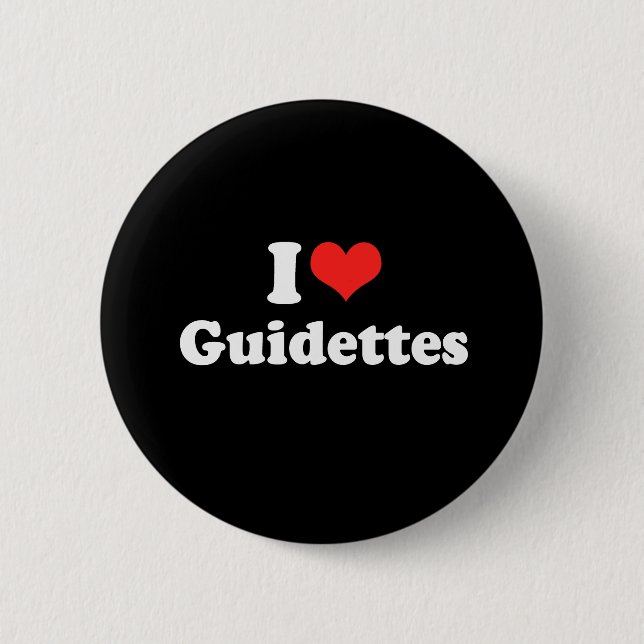 Badge Rond 5 Cm J'aime les guides (Devant)