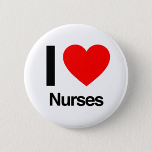 Badge Rond 5 Cm j'aime les infirmières