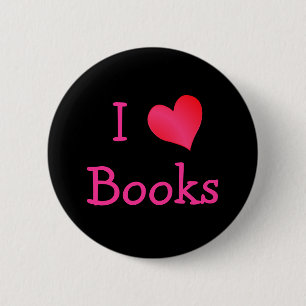 Badge Rond 5 Cm J'aime les livres