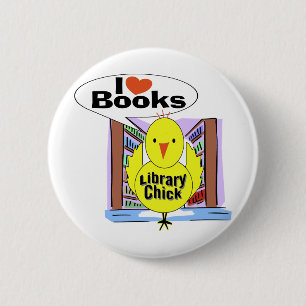 Badge Rond 5 Cm J'aime les livres