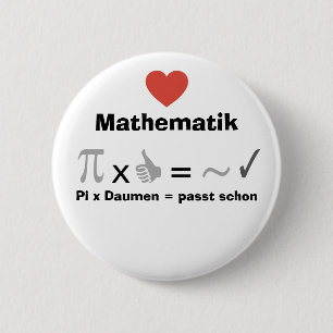 Badge Rond 5 Cm J'aime les mathématiques