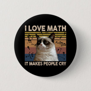 Badge Rond 5 Cm J'Aime Les Maths Ça Fait Pleurer Les Gens Amoureux