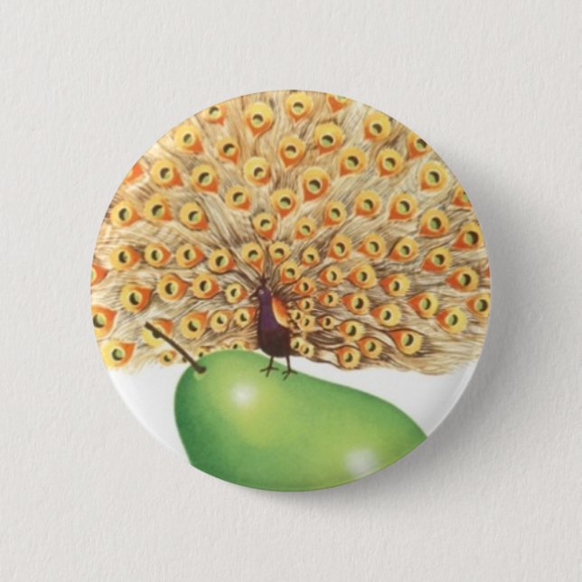 Badge Rond 5 Cm J'Aime Les Poires (Devant)