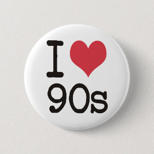 Badge Rond 5 Cm J'aime les produits 90s et les conceptions !
