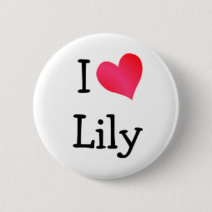 Badge Rond 5 Cm J'aime Lily