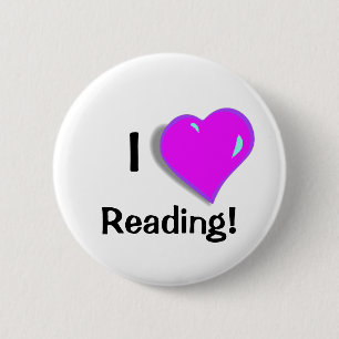 Badge Rond 5 Cm J'aime lire ! Bouton