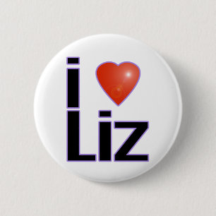 Badge Rond 5 Cm j'aime Liz