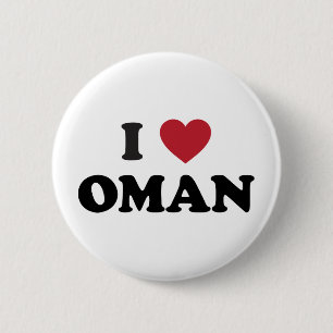 Badge Rond 5 Cm J'aime l'Oman