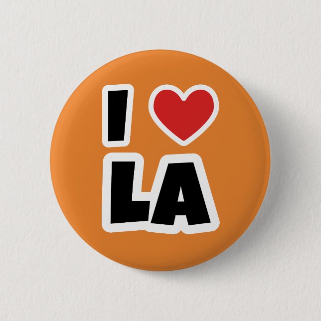 Badge Rond 5 Cm J'aime Los Angeles (Devant)