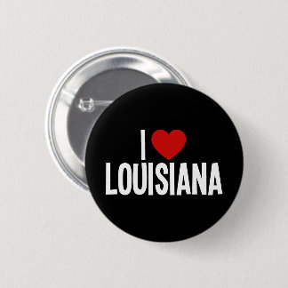 Badge Rond 5 Cm J'aime Louisiana Bouton Rond
